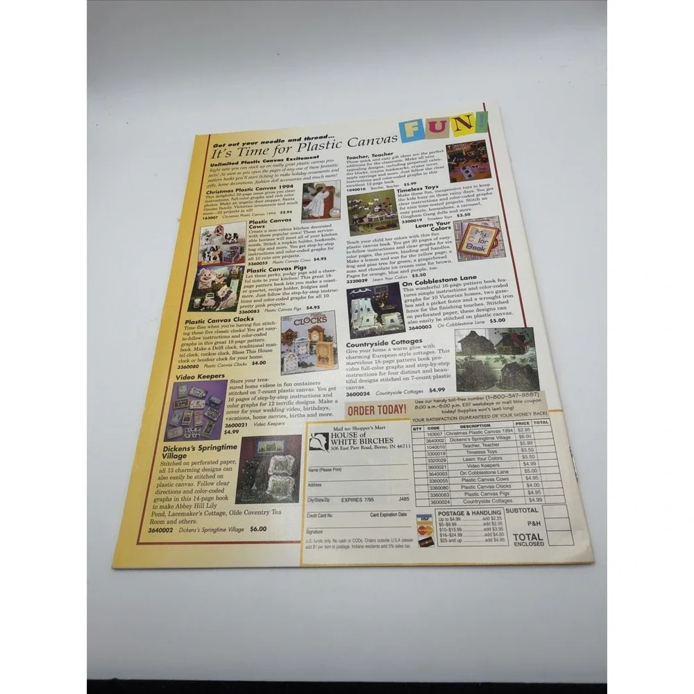 1995 Plastic‎ Canvas Crafts Magazines Complete Year Lot Of 6 Holiday Patterns